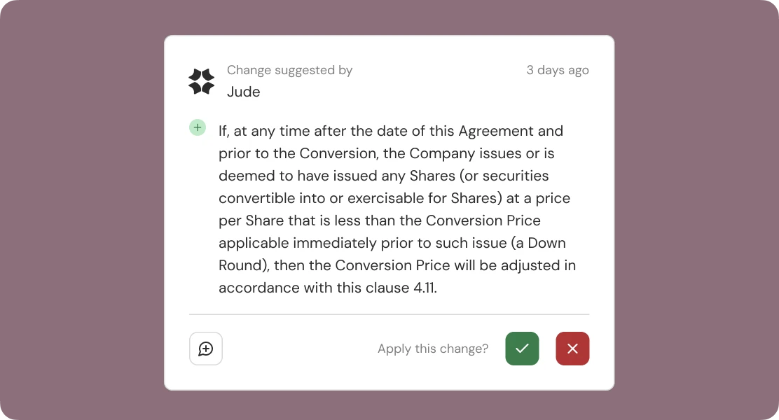 Document drafting UI
